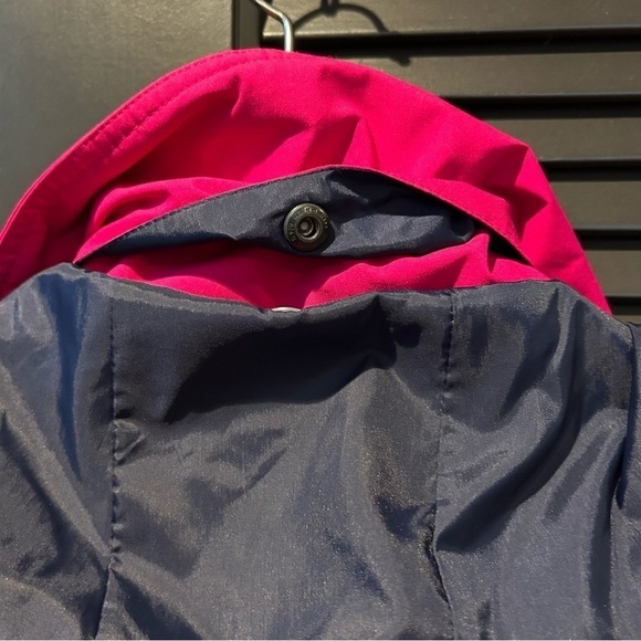 Vintage Bright Fuchsia Pink and Navy Blue Eddie Bauer Hooded Jacket, Size Medium - Picture 15 of 16